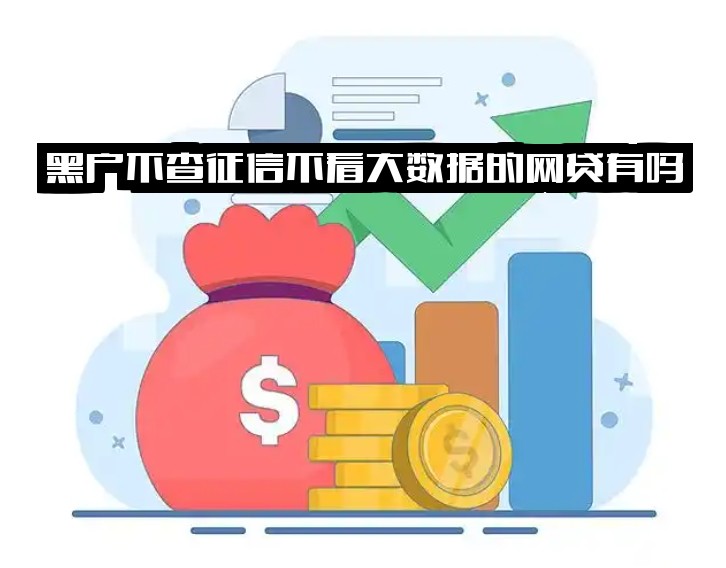 黑户不查征信不看大数据的网贷有吗