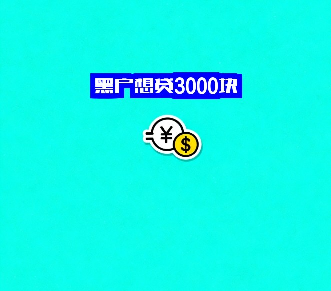黑户想贷3000块