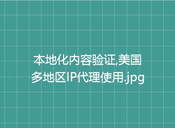 本地化内容验证,美国多地区IP代理使用