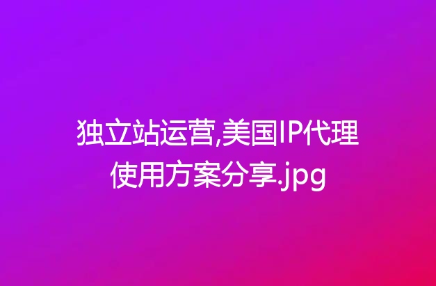 独立站运营,美国IP代理使用方案分享