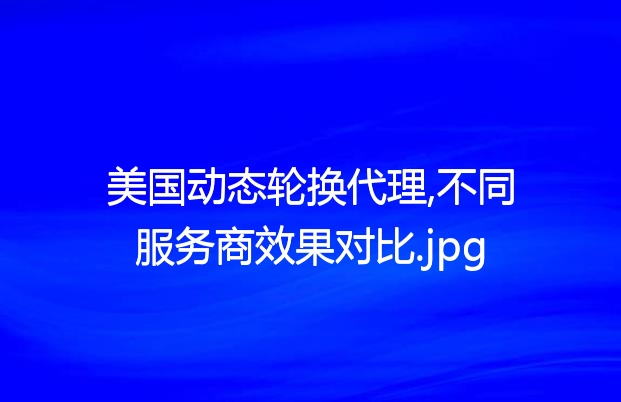 美国动态轮换代理,不同服务商效果对比