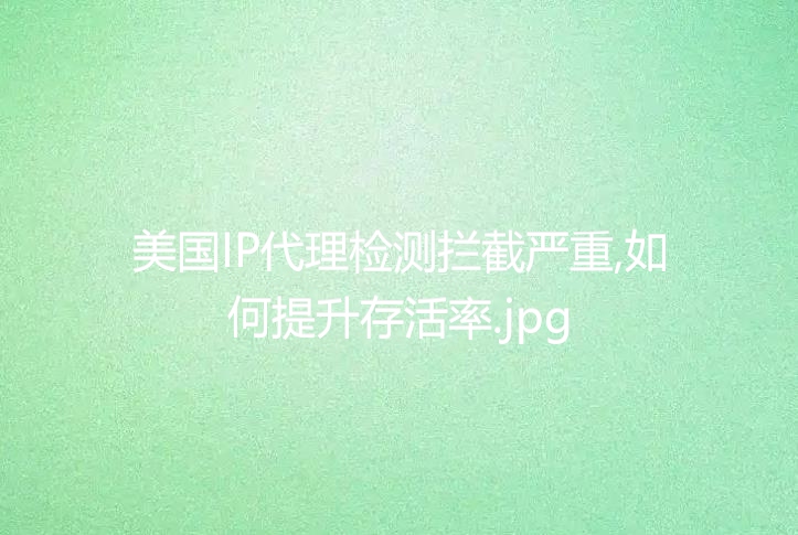 美国IP代理检测拦截严重,如何提升存活率