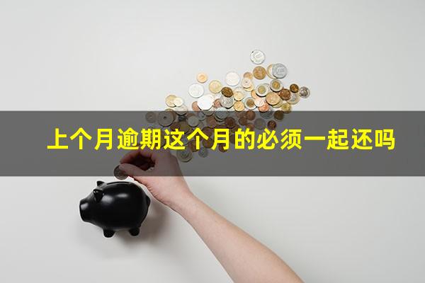 上个月逾期这个月的必须一起还吗