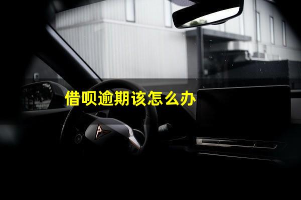 借呗逾期该怎么办