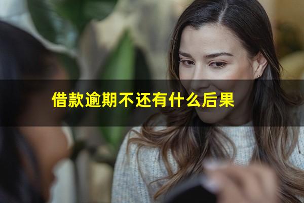借款逾期不还有什么后果