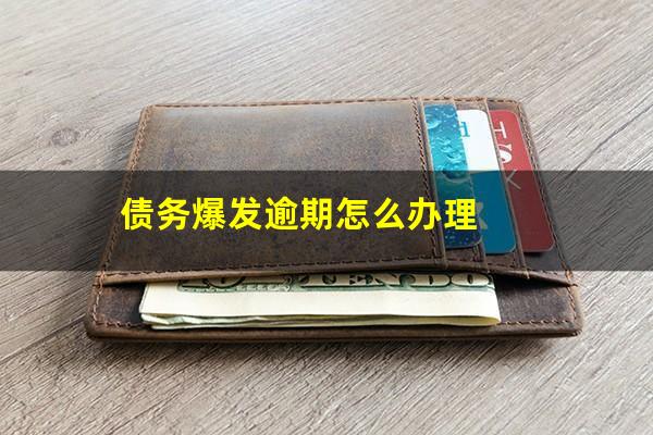 债务爆发逾期怎么办理