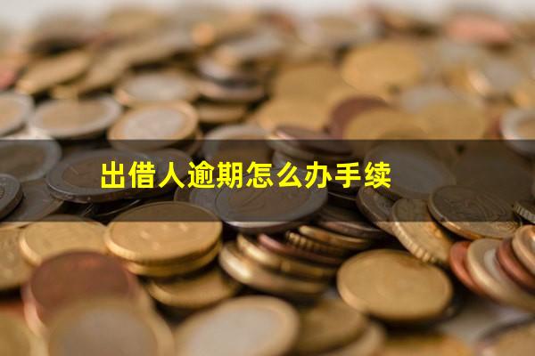 出借人逾期怎么办手续