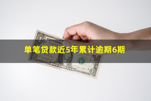 单笔贷款近5年累计逾期6期