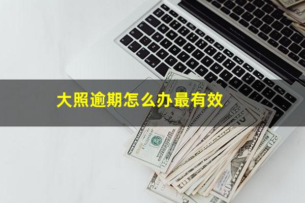 大照逾期怎么办最有效
