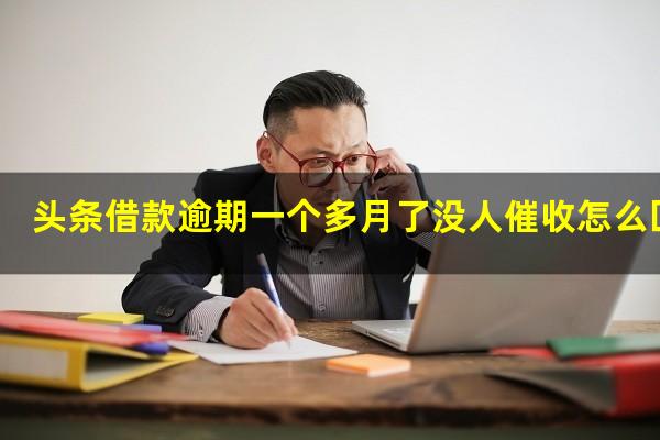 头条借款逾期一个多月了没人催收怎么回事
