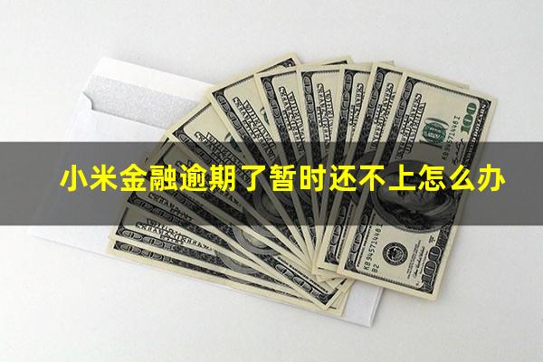 小米金融逾期了暂时还不上怎么办