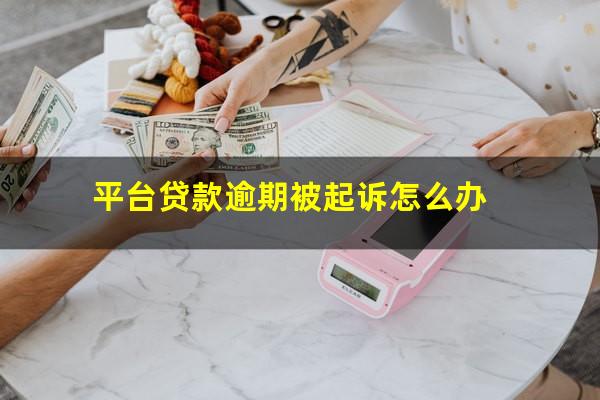 平台贷款逾期被起诉怎么办
