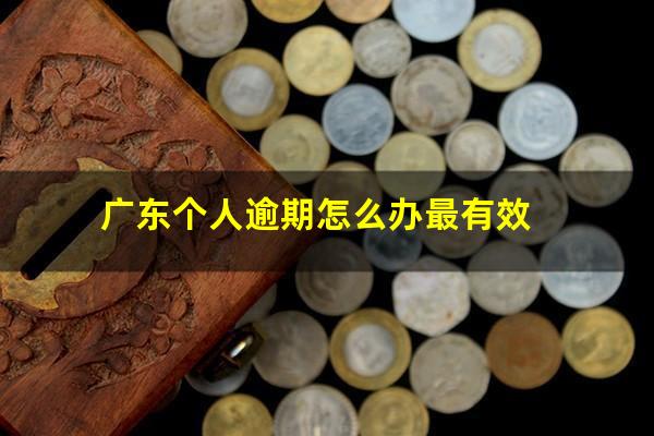 广东个人逾期怎么办最有效