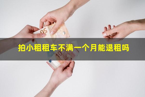 拍小租租车不满一个月能退租吗