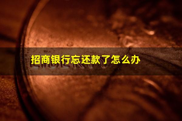 招商银行还不了信用卡怎么办?招商银行忘还款了怎么办?
