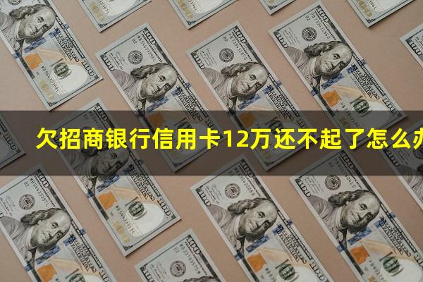 招商银行欠信用卡一万六怎么办啊?欠招商银行信用卡12万还不起了怎么办?