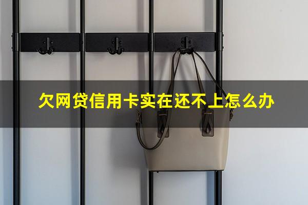 欠网贷信用卡实在还不上怎么办