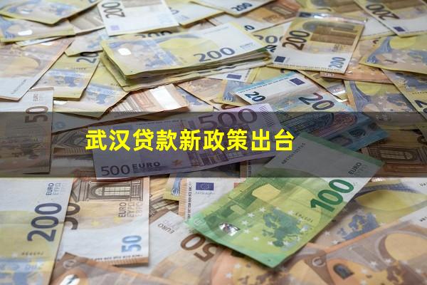武汉贷款新政策出台