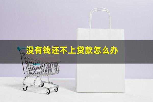 没有钱还不上贷款怎么办