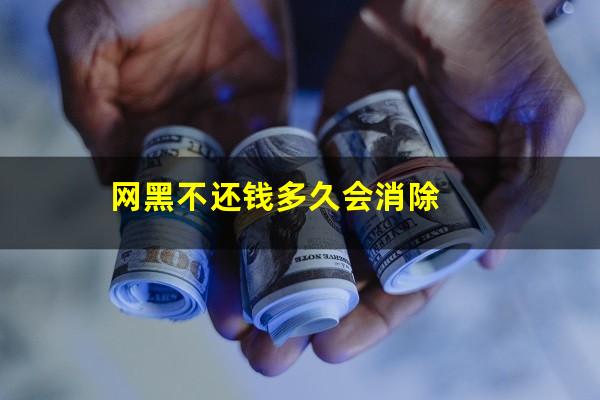 网黑不还钱多久会消除