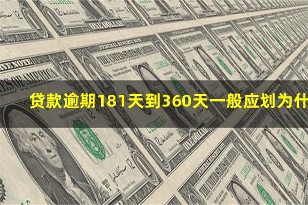 贷款逾期181天到360天一般应划为什么