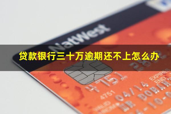 贷款银行三十万逾期还不上怎么办
