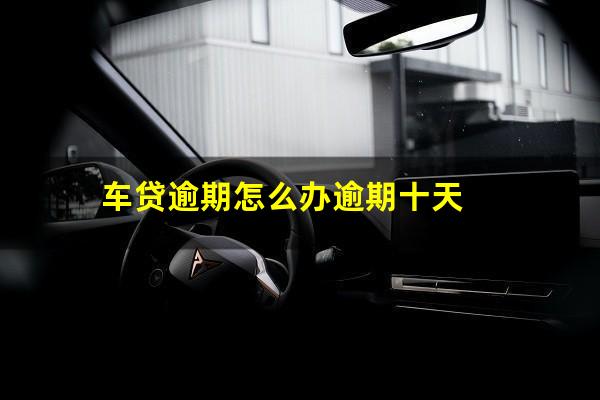 车贷逾期怎么办逾期十天