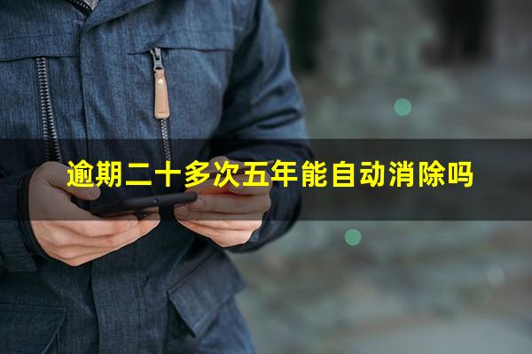逾期二十多次五年能自动消除吗