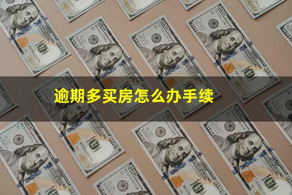 逾期多买房怎么办手续
