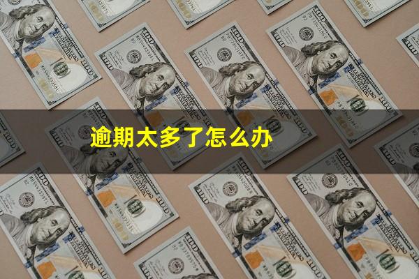 逾期太多了怎么办