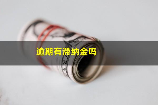 逾期有滞纳金吗