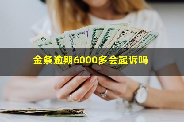 金条逾期6000多会起诉吗